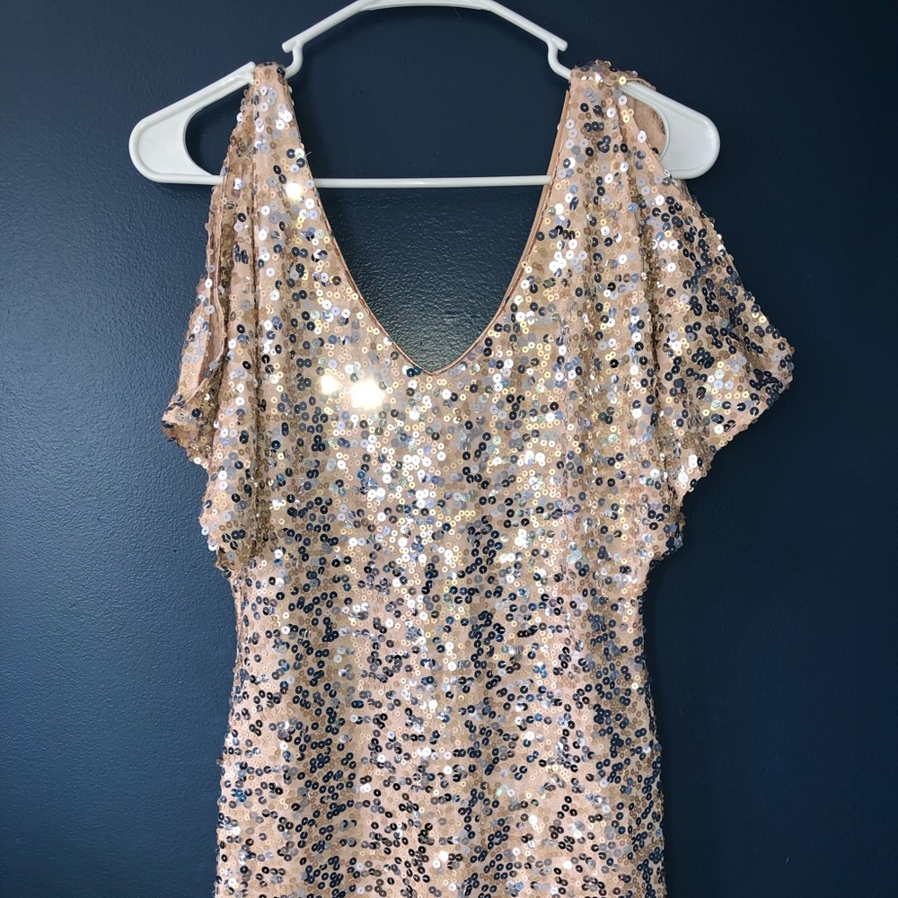 sparkly above knee cocktail dress